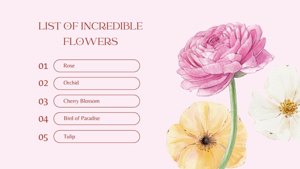 Flower List Image