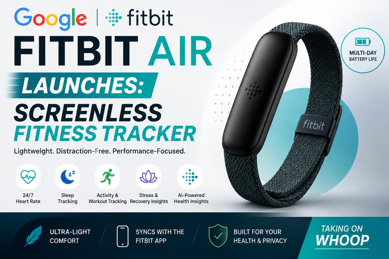 Google Fitbit Air Launches Fitness Tracker